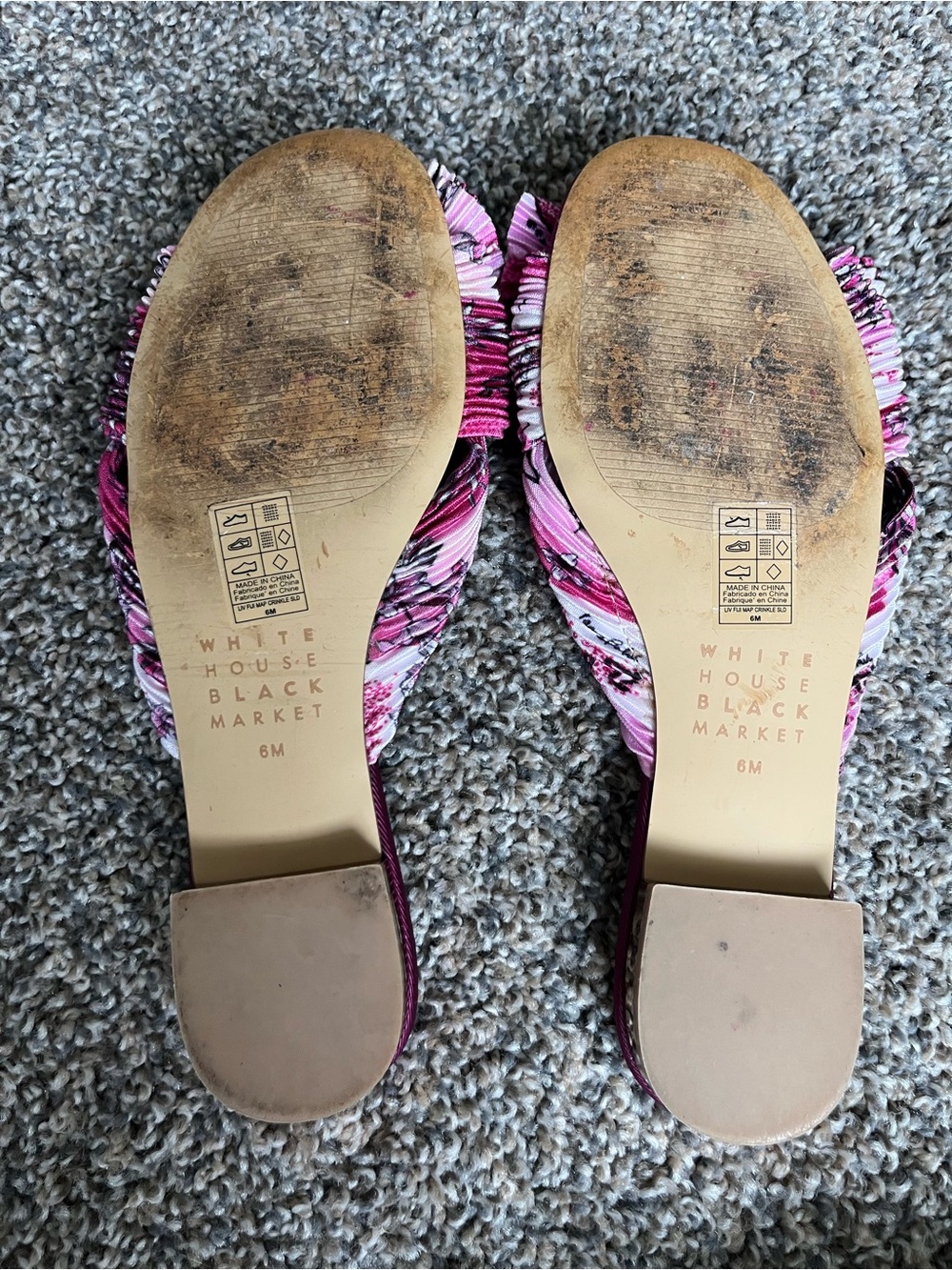 White House Black Market Pink Floral Knot sandals - Picture 4 of 4
